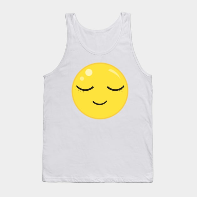 Cute Smiling Face Tank Top by CraftyCatz